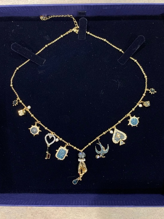 Swarovski Jewelry - New/never worn Swarovski Gold "All Around" Luck Magic Charm Necklace